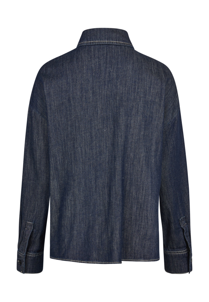РУБАШКА MARC AUREL джинсовая с накладными карманами и металлическими пуговицами