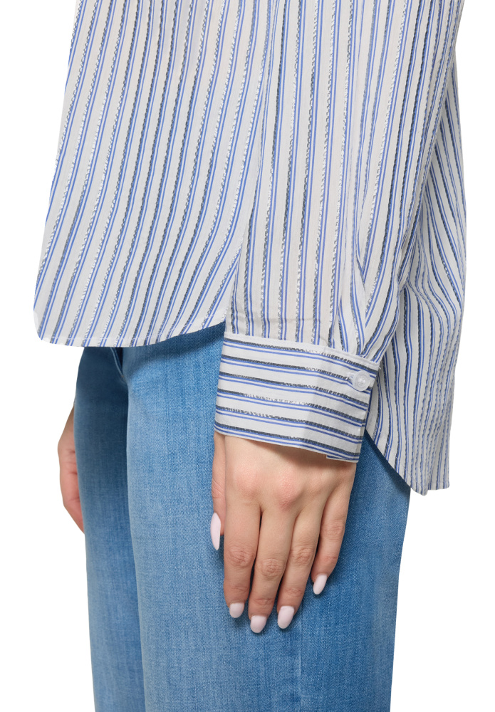 БЛУЗКА BETTY BARCLAY рубашка в тонкую полоску с отложным воротником и манжетами
